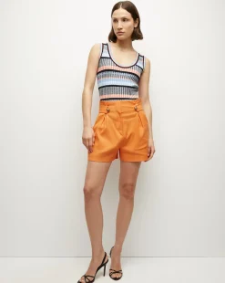 Sandra Ribbed Tank in Blue Multi