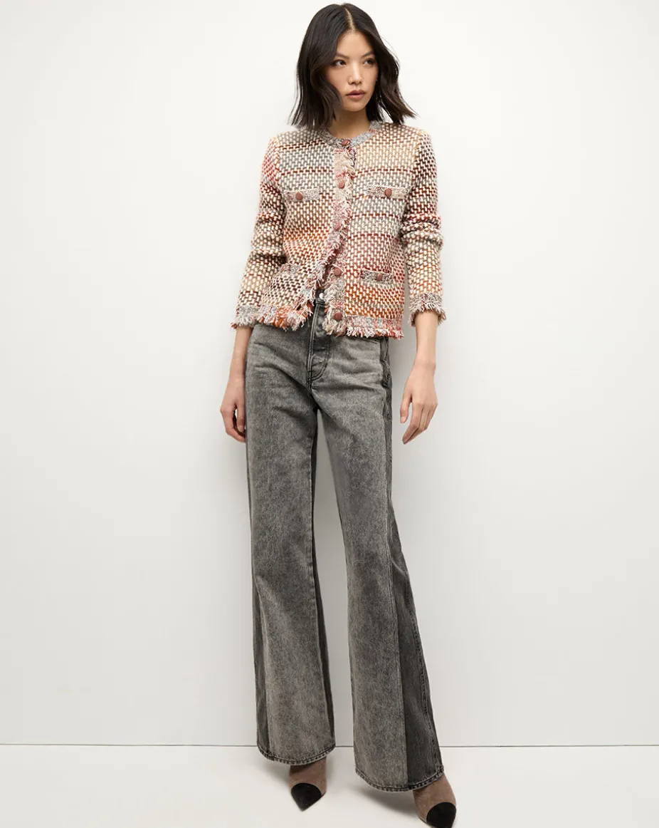 Sariyah Knit Jacket in Red Multi