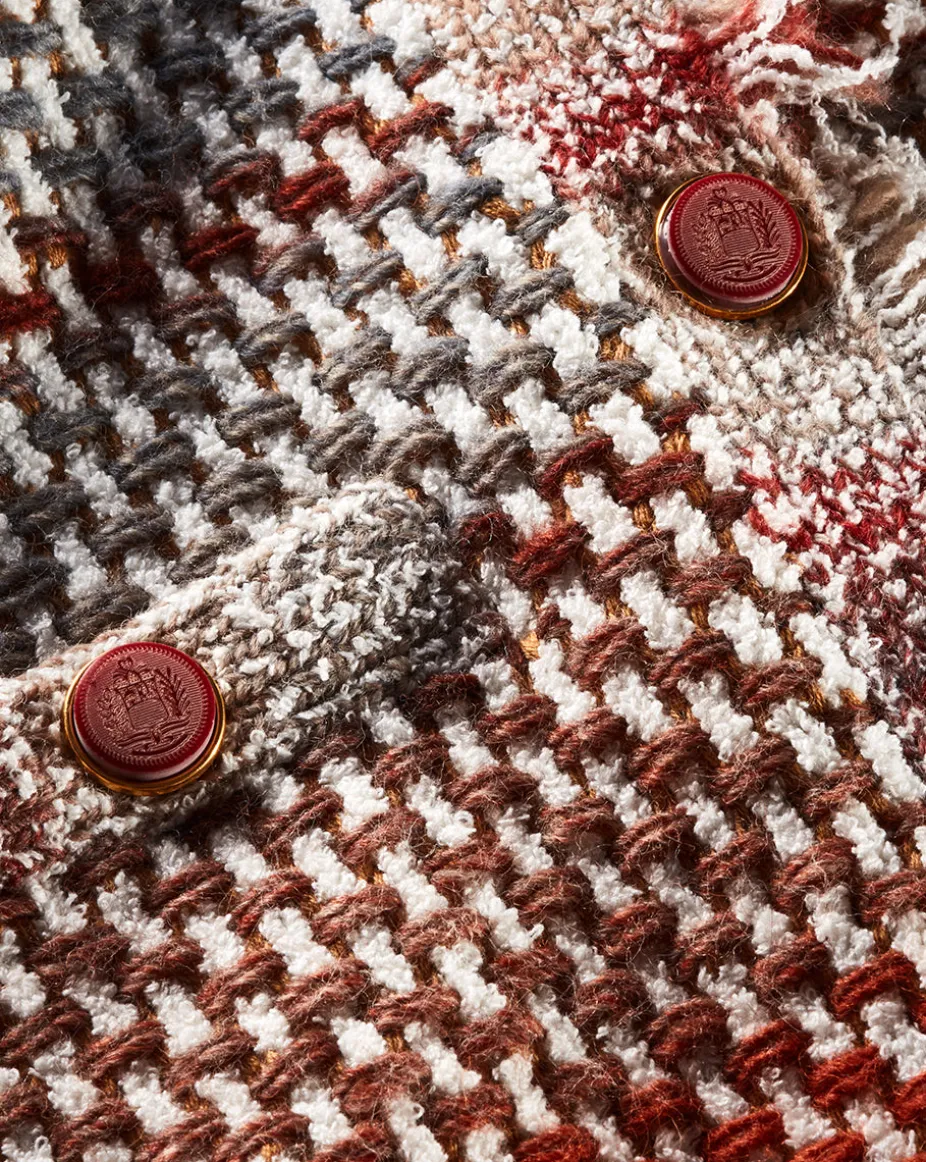 Sariyah Knit Jacket in Red Multi