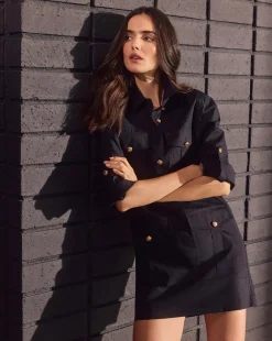 Saude Cargo Dress in Black