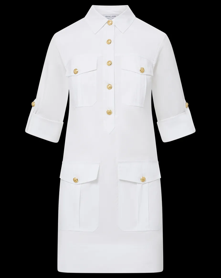 Saude Cargo Dress in White