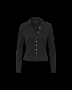 Scottie Button-Down Shirt in Black