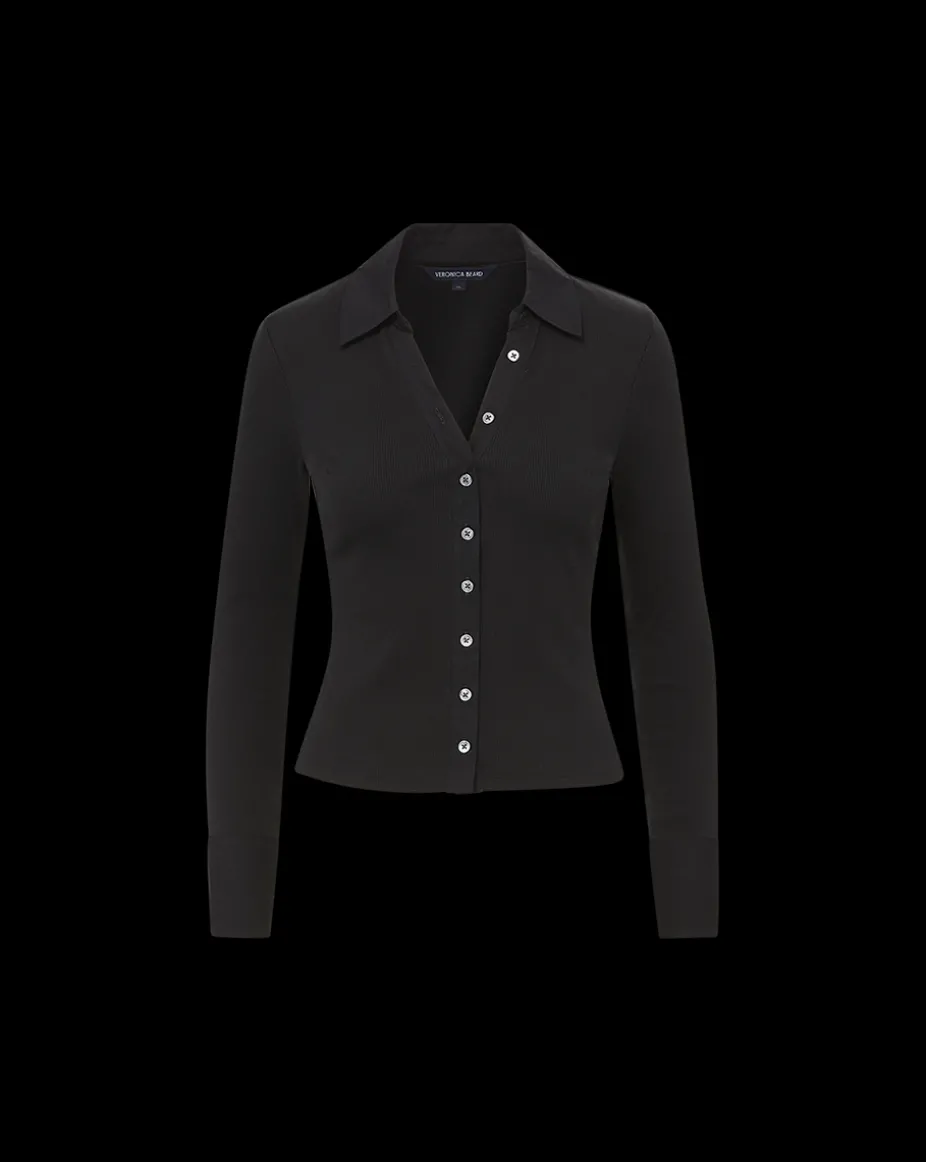 Scottie Button-Down Shirt in Black