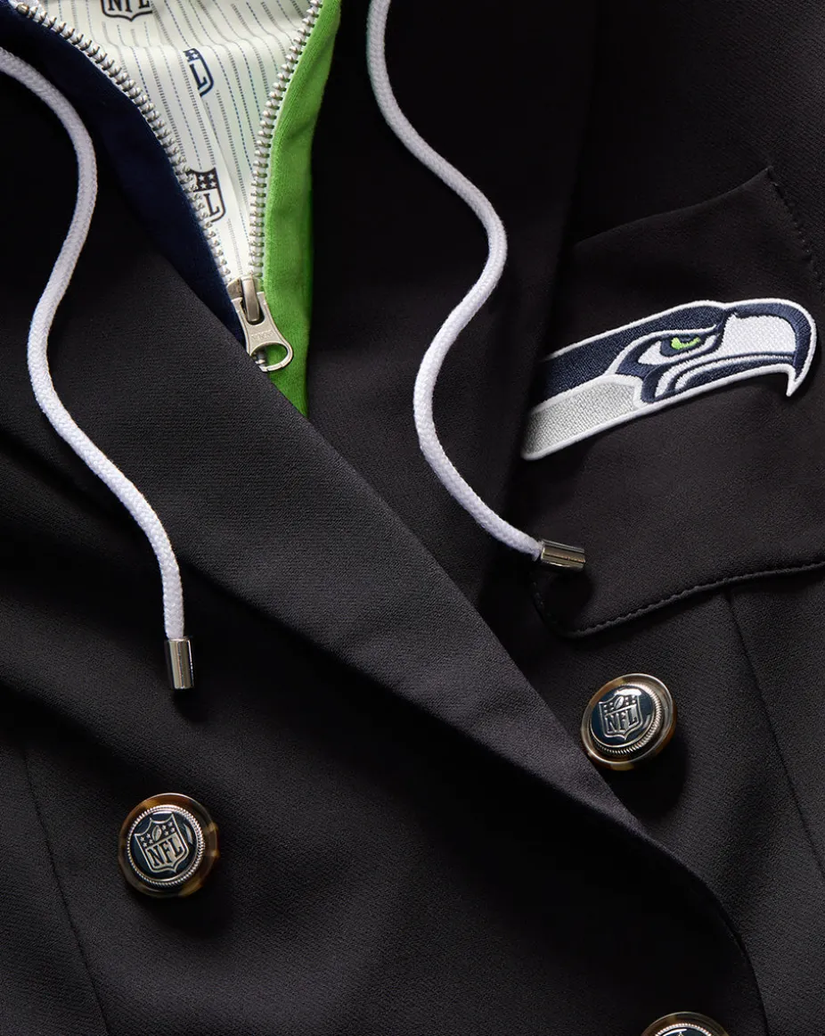 Seattle Seahawks Dickey Jacket in Navy/Silver