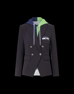 Seattle Seahawks Dickey Jacket in Navy/Silver