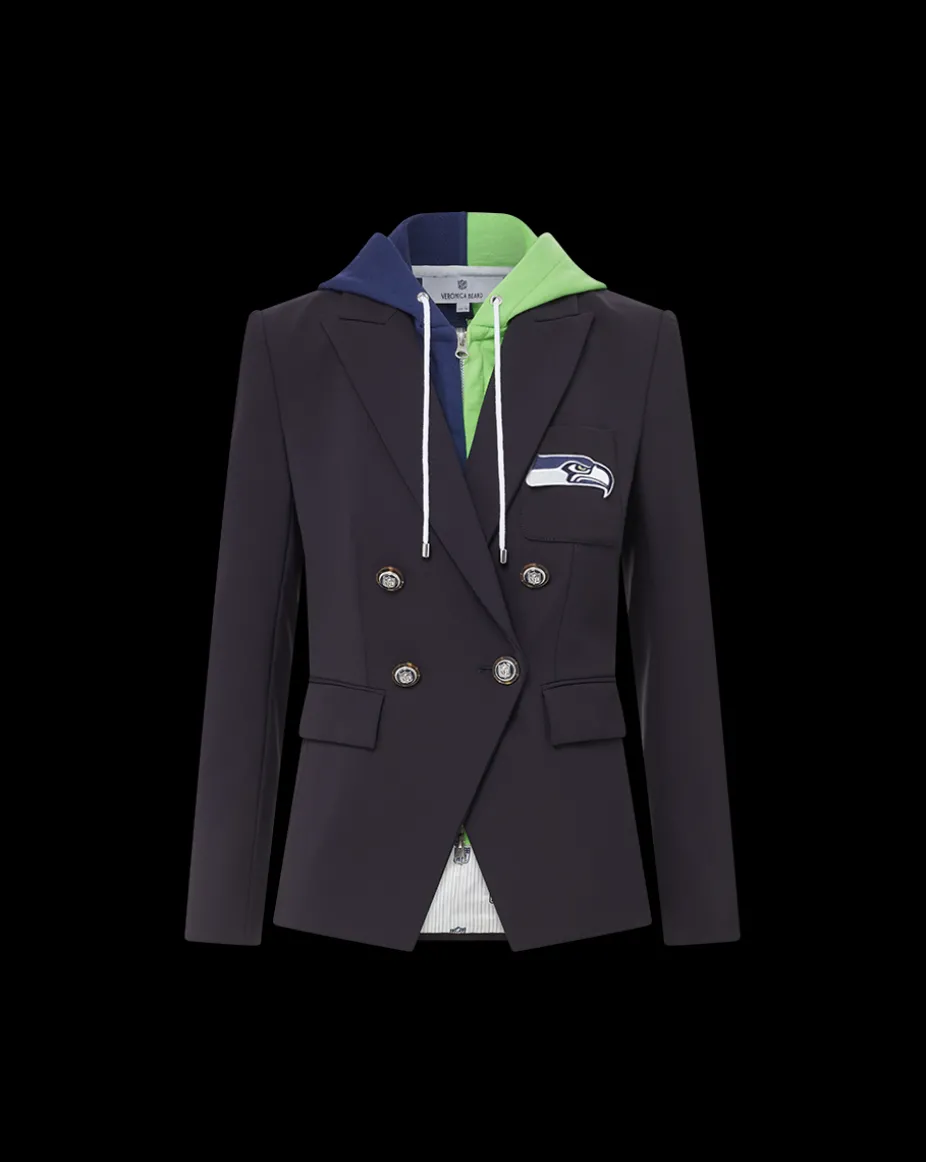 Seattle Seahawks Dickey Jacket in Navy/Silver