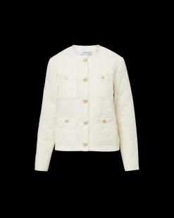 Shalia Quilted Jacket in Ivory
