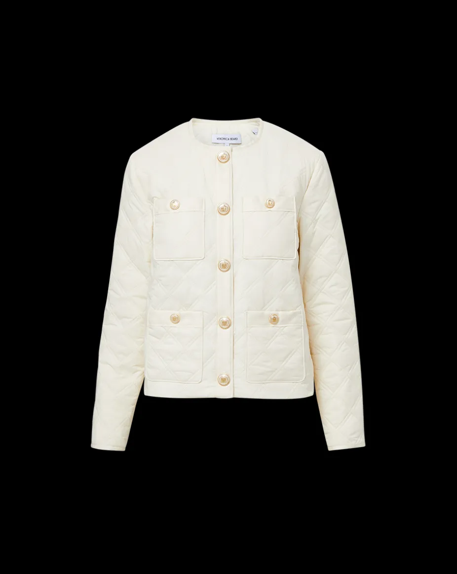 Shalia Quilted Jacket in Ivory