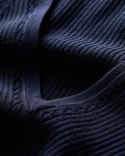 Sid V-Neck Sleeveless Pullover in Navy