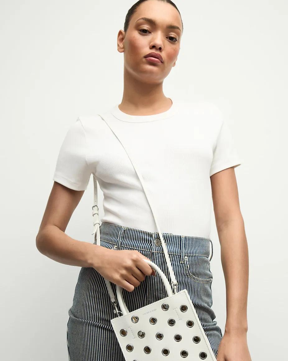 Small Grommet Shopper in Off-White