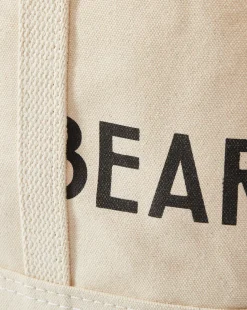 Small Logo Canvas Tote in Natural