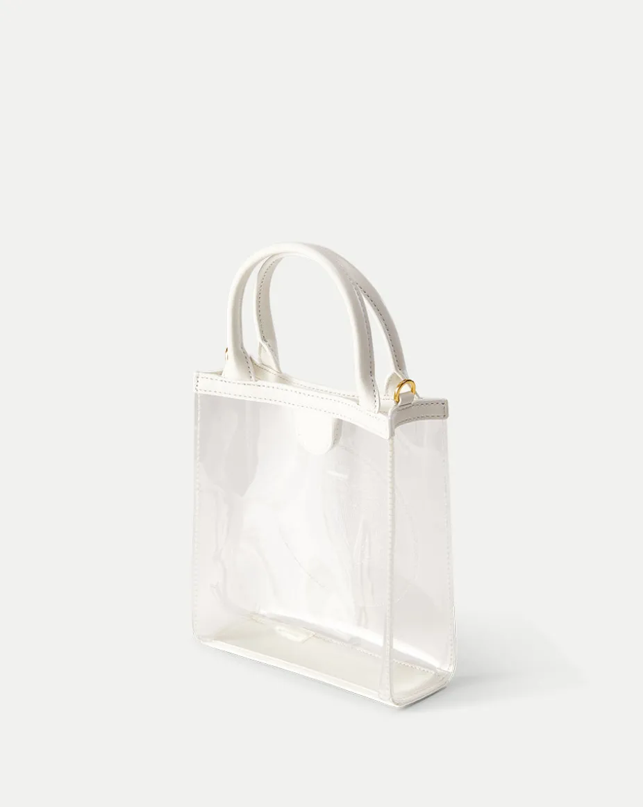 Small Shopper in Transparent/Off-White
