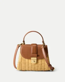 Small Wicker Avenue Bag in Tan | Woven Bag