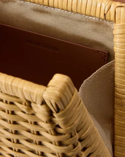 Small Wicker Avenue Bag in Tan | Woven Bag