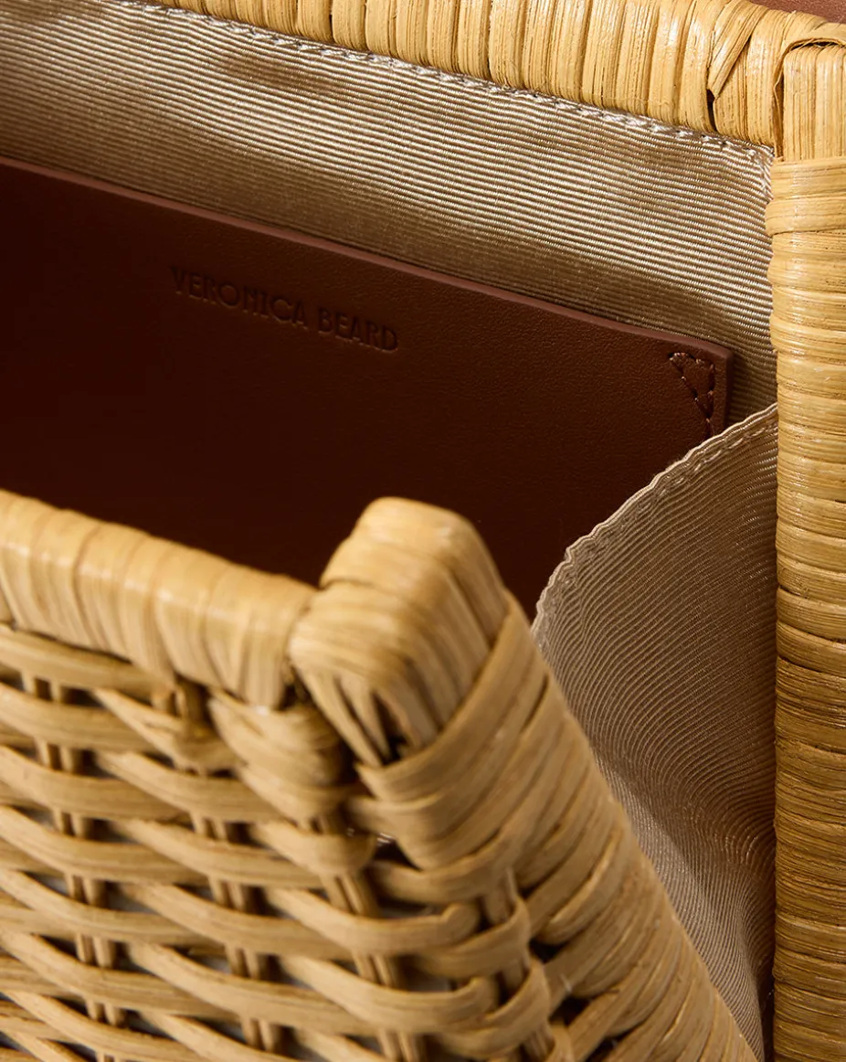 Small Wicker Avenue Bag in Tan | Woven Bag