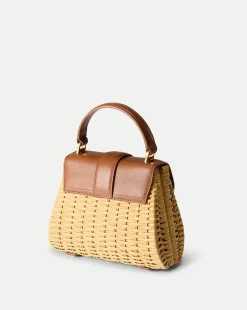 Small Wicker Avenue Bag in Tan | Woven Bag
