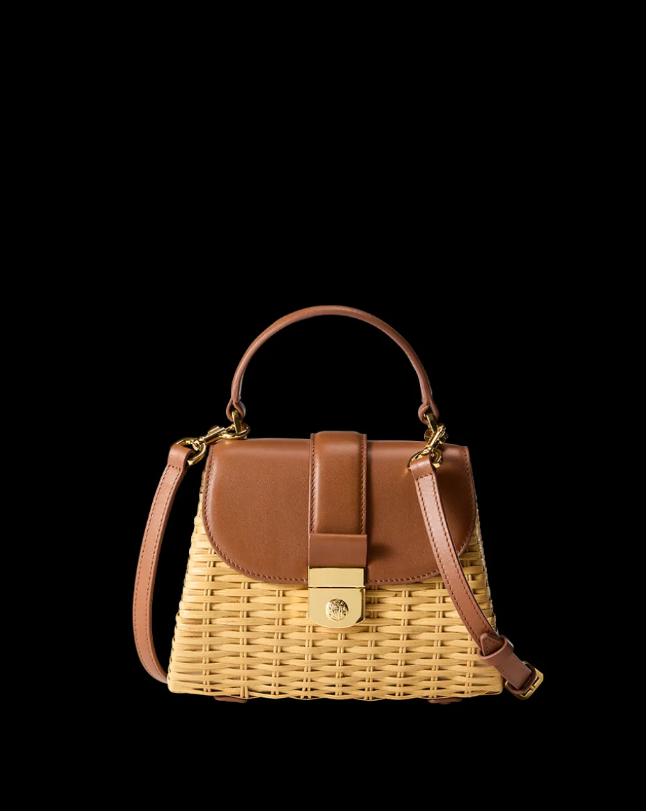 Small Wicker Avenue Bag in Tan | Woven Bag