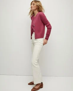 Solene Raspberry Cashmere Cardigan