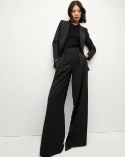 Sonia Wide Leg Tailored Pant in Black
