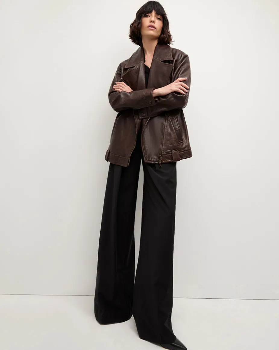 Sonia Wide Leg Tailored Pant in Black