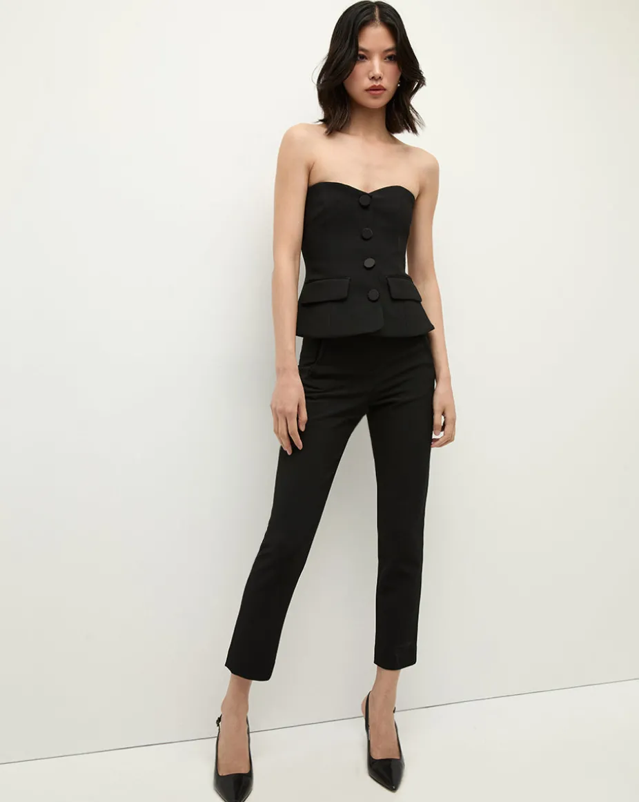 Stila Cropped Straight Leg Pant in Black