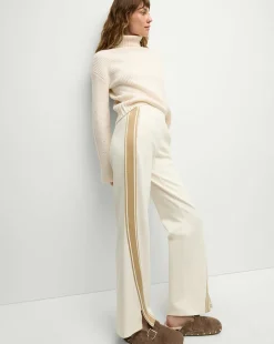 Sun Valley Petra Flare Pants in Natural/White