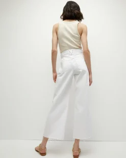 Taylor Cropped Wide-Leg Jean in White