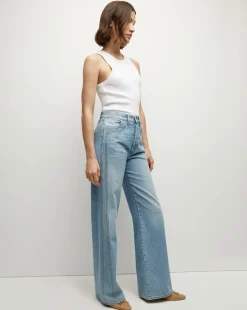 Taylor Double-Seam Wide-Leg Jean in Nova