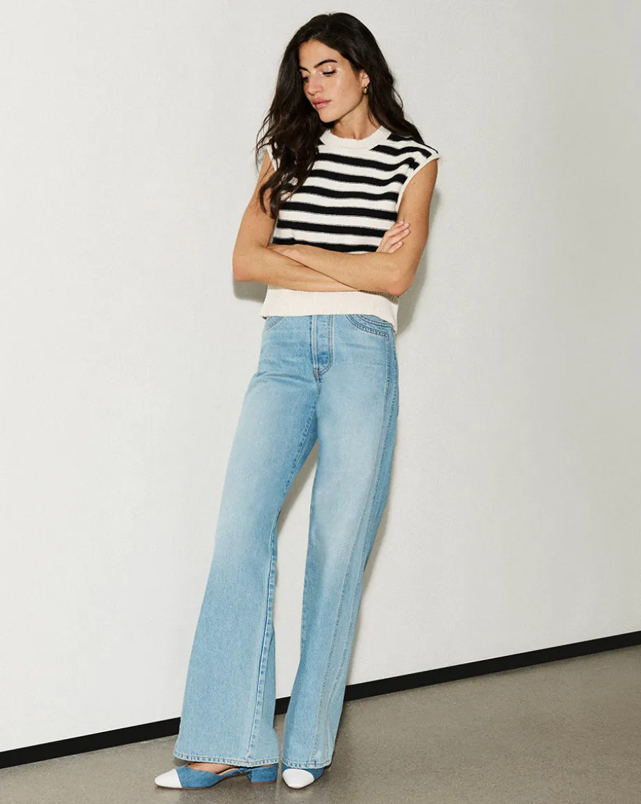 Taylor Double-Seam Wide-Leg Jean in Nova