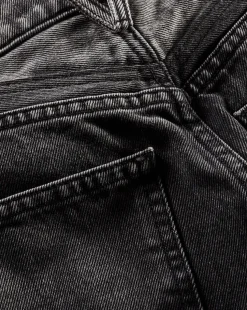 Taylor Two-Tone Cropped Wide-Leg Jean in Volcanic Stone Colorblock