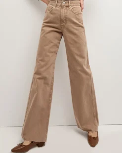 Taylor Wide-Leg Jean in Tan