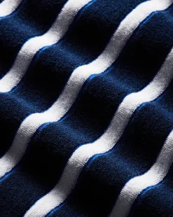 Terrence Terrycloth Dress in Marine/Off-White/Blue Surf