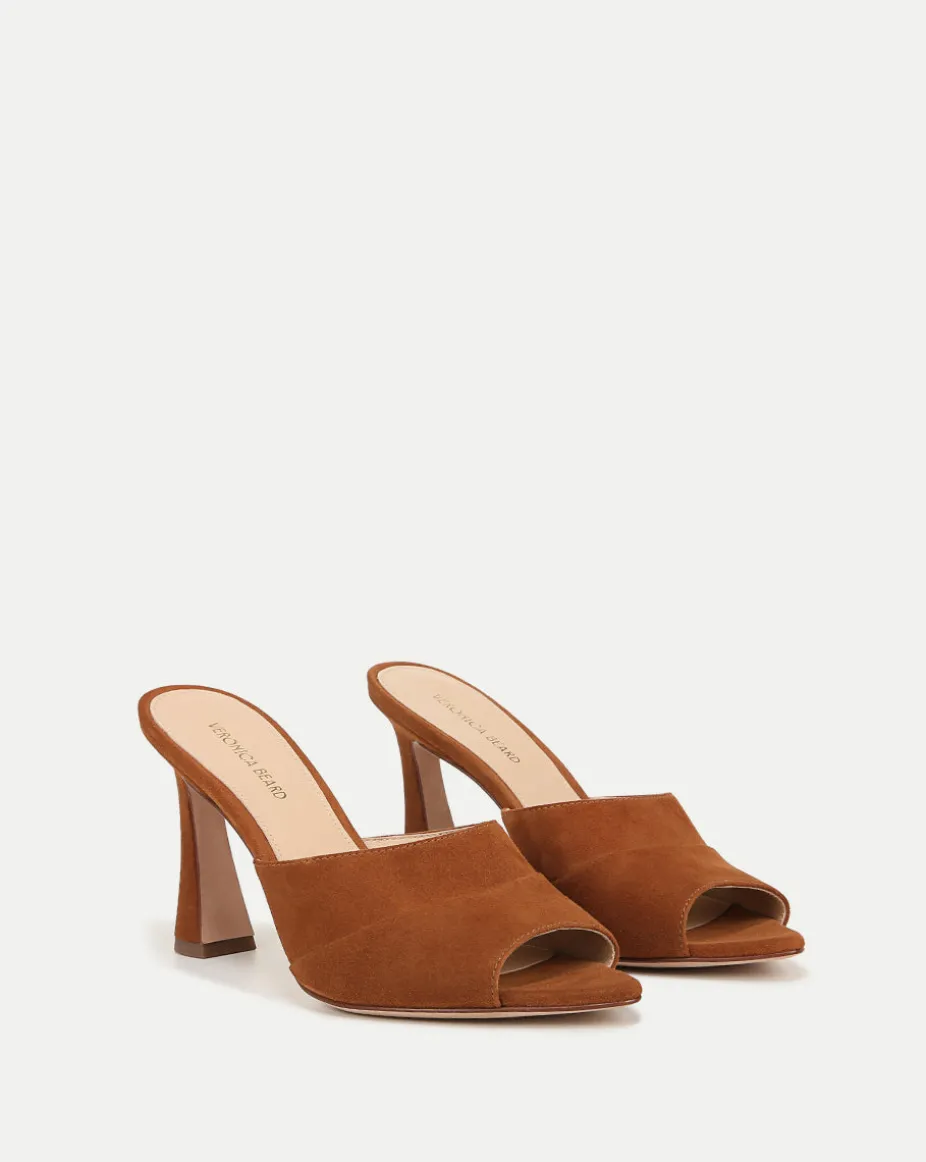 Thora Suede Mule in Caramel