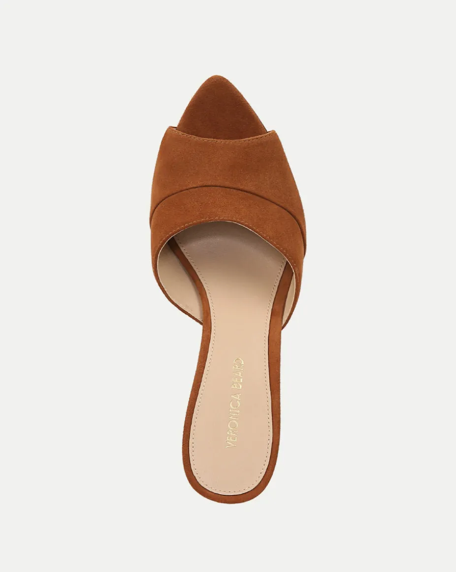 Thora Suede Mule in Caramel