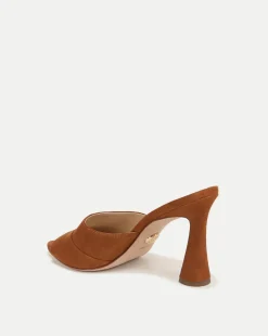 Thora Suede Mule in Caramel