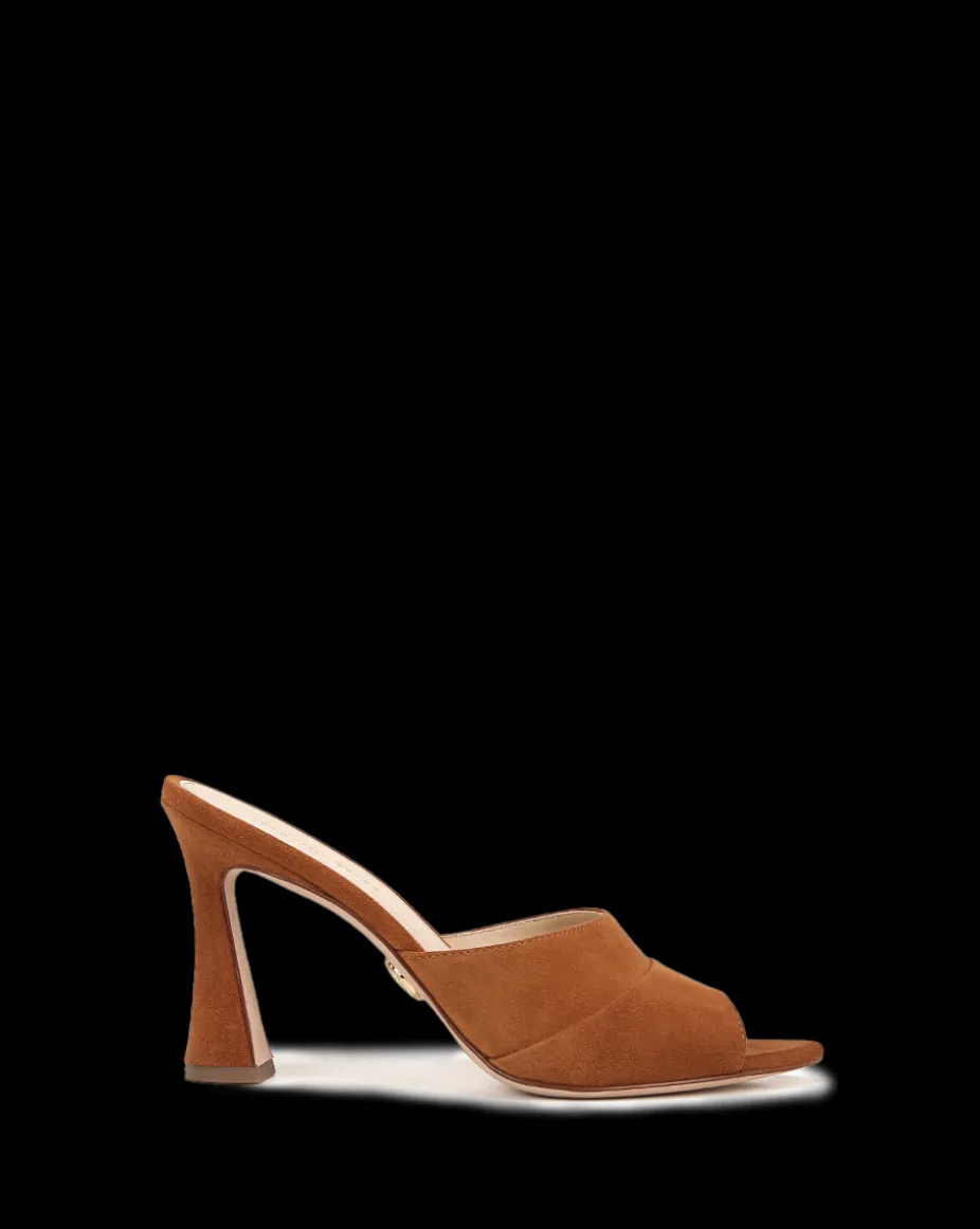 Thora Suede Mule in Caramel