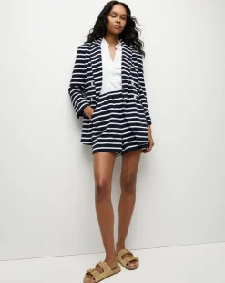 Tijana Terrycloth Short in Marine/Off-White/Blue Surf