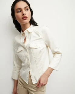 Tivi Denim Shirt in Ecru