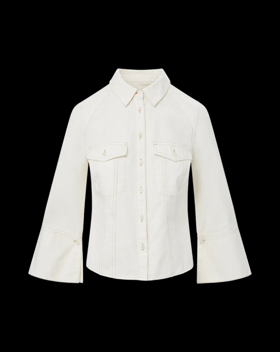 Tivi Denim Shirt in Ecru