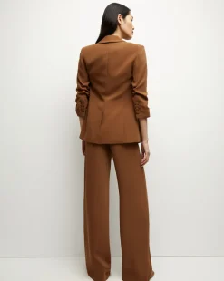 Tomi Matte Crepe Jacket in Deep Ochre
