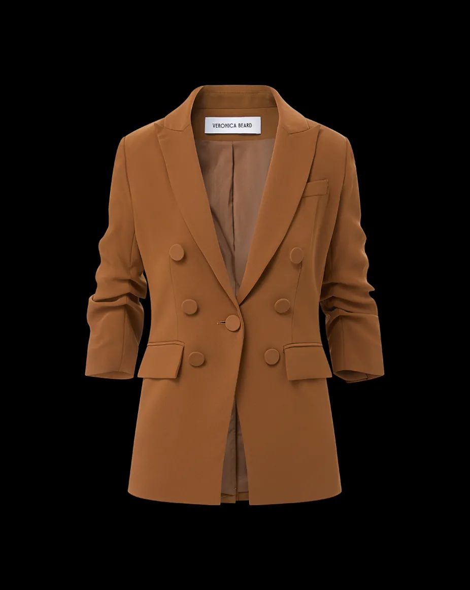 Tomi Matte Crepe Jacket in Deep Ochre