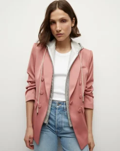 Tomi Satin Dickey Jacket in Rose