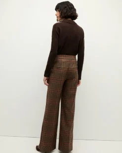 Tonelli Plaid Pants in Camel & Black