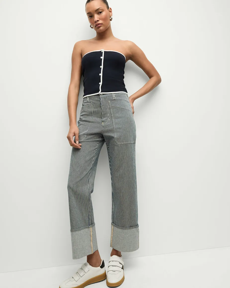 Valley Knit Top in Navy