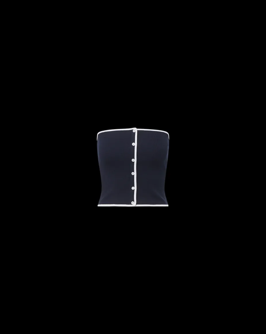 Valley Knit Top in Navy