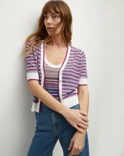 Varia Striped Knit Cardigan