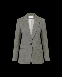 Vega Dickey Jacket in Black/White