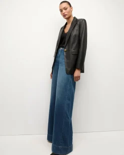 Vega Leather Dickey Jacket in Black