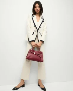 Veronica Beard Dash Bag in Burgundy Leather