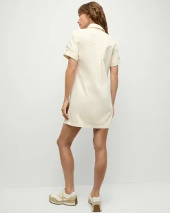 Warren Mini Shirtdress in Ecru